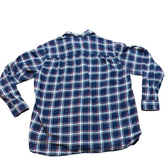 Two Uniqlo Collared Flannel Button Up Long Sleeve Shirt Top Size XL Plaid - Picture 3 of 13